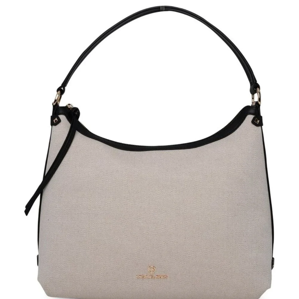 SALE! ✅ Michael Kors MAEVE Large Hobo Bag Natural / Black⭐ NWT - Picture 3 of 12